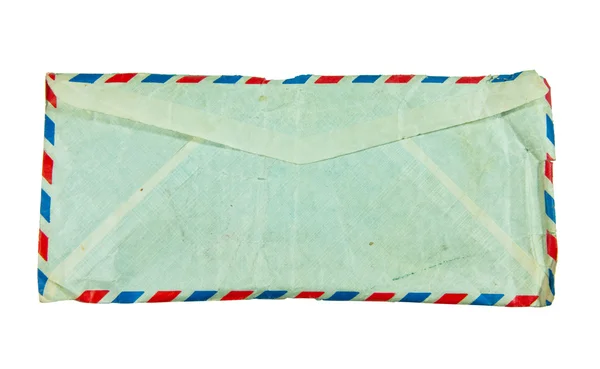 Beyaz arka plan üzerinde izole arka eski zarfı — Stok fotoğraf