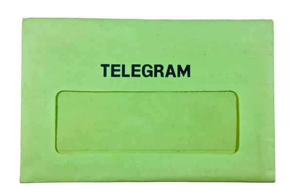 El viejo sobre de telegrama aislado sobre fondo blanco —  Fotos de Stock