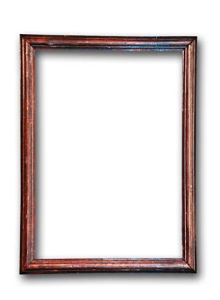 El marco de madera Vintage aislado sobre fondo de hierba verde —  Fotos de Stock
