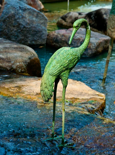 白鷺の彫刻鋼 — ストック写真