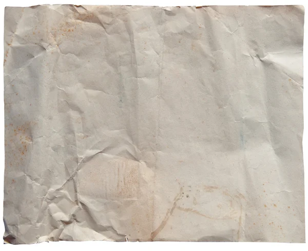 Le vieux papier isolé sur fond blanc — Photo