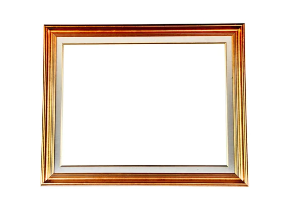 De vintage houten frame geïsoleerd op witte achtergrond — Stockfoto