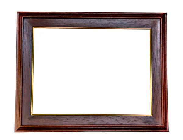 El marco de madera Vintage aislado sobre fondo blanco —  Fotos de Stock