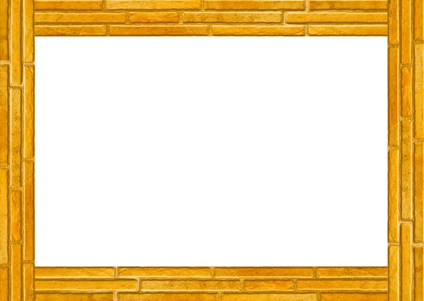 La cornice bianca del muro di mattoni — Foto Stock