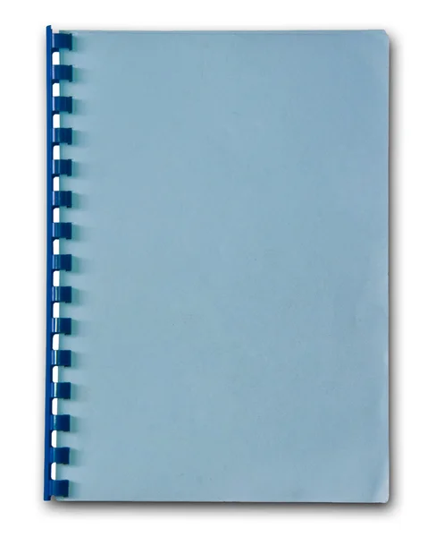 O branco do caderno isolado no fundo branco — Fotografia de Stock