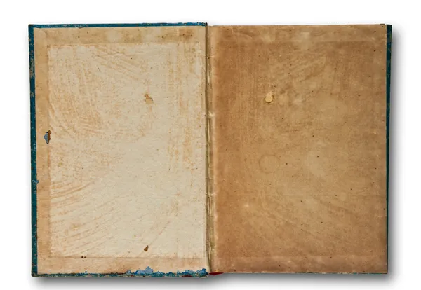白地に隔絶された古い本は — ストック写真