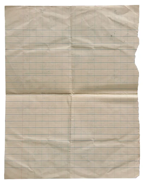 Le vieux papier isolé sur fond blanc — Photo