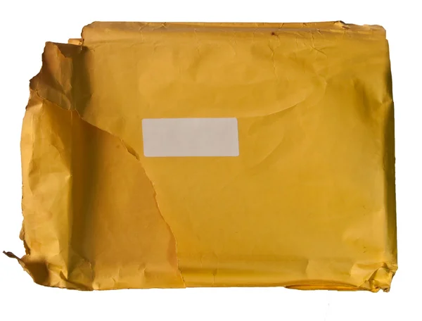 The Old envelope isolated on white background — Stock Photo, Image