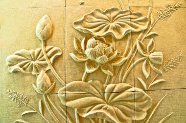 The Sculpture Sandstone of lotus clipart