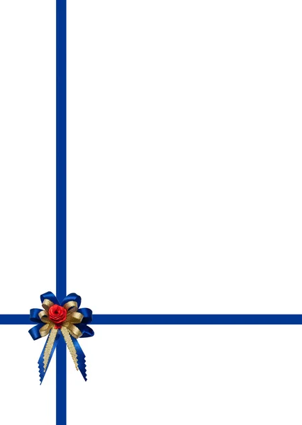 La cinta azul aislada sobre fondo blanco — Foto de Stock