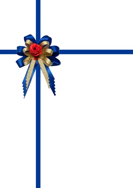 A fita azul isolada no fundo branco — Fotografia de Stock