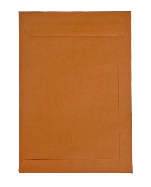 O envelope de papel isolado em fundo branco — Fotografia de Stock