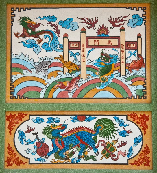 O estilo chinês pintura arte, Kilin conto de fadas animal — Fotografia de Stock