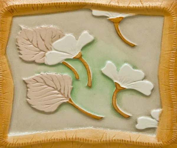 La texture in ceramica del fiore — Foto Stock