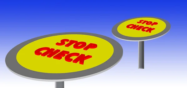 Stop check sign. — Stock Photo, Image