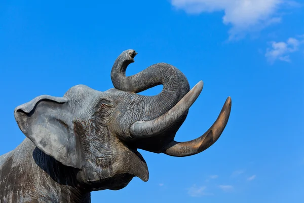 stock image Head of elephant made from cement