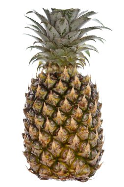 Beyaz arkaplanda izole edilmiş ananas