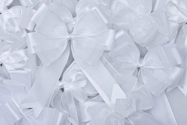 Стек белого банта из ткани — стоковое фото