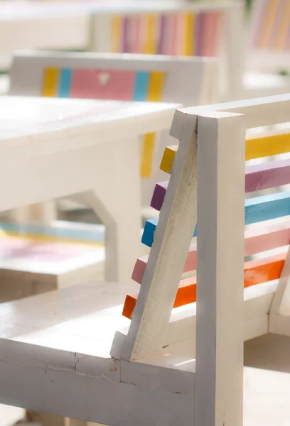 Colorful wood bench — Stock Photo, Image