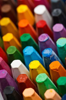 Stack of oil pastels clipart