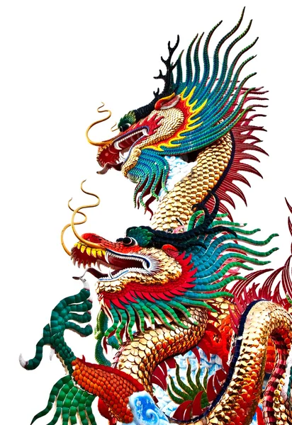 Китайская статуя дракона, сделанная в Таиланде — стоковое фото