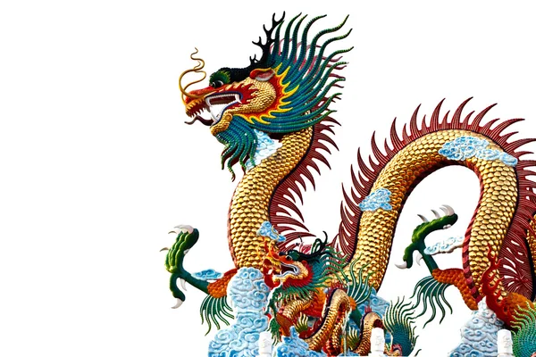 Yerli Çin tarzı ejderha heykeli — Stok fotoğraf