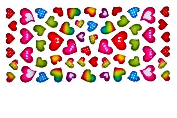 Forma de coração colorido isolado no fundo branco — Fotografia de Stock