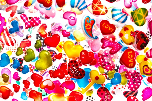 Colorful heart shape isolated on white background — Stock Photo, Image