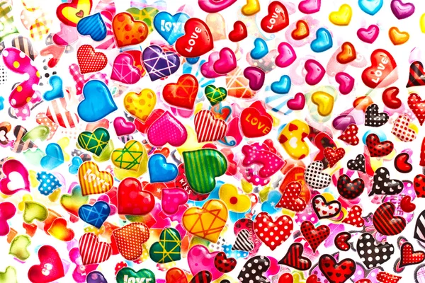 Colorful heart shape isolated on white background — Stock Photo, Image