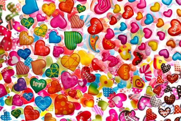 Coloridas formas del corazón —  Fotos de Stock