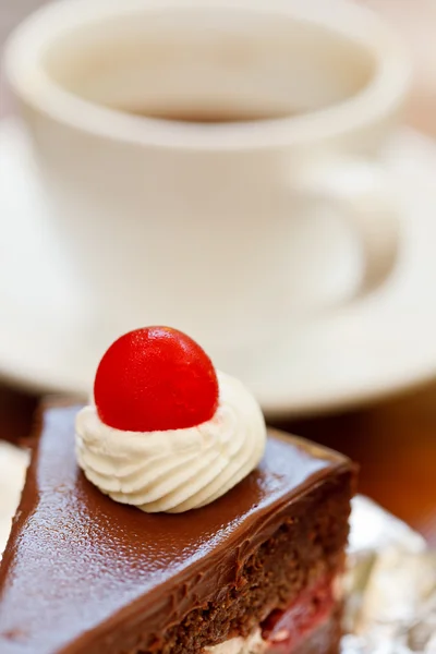 Kávéscsésze és torta — Stock Fotó
