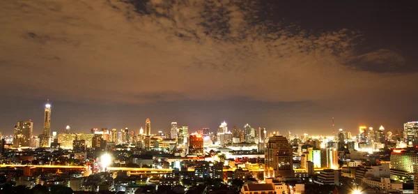Ville la nuit, Bangkok, Thaïlande — Photo