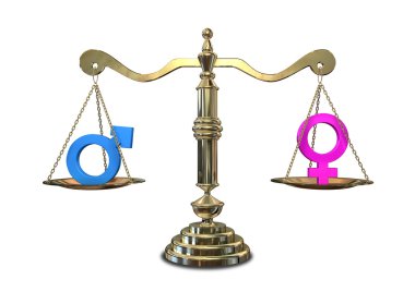 Gender Equality Balancing Scale clipart