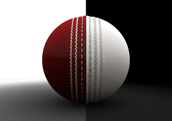 Cricket boll split mellan format — Stockfoto