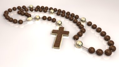 Wooden Rosary Beads clipart