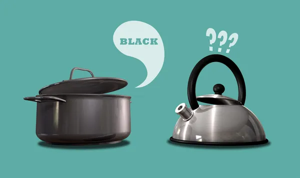 The Pot Calling The Kettle Black — Stock Photo, Image