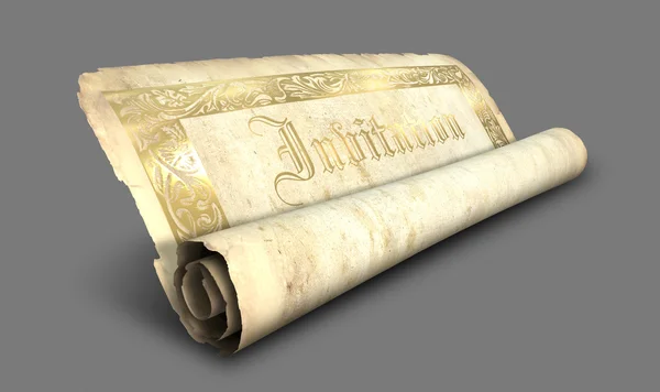 Old Scroll Invitation — Stock Photo, Image