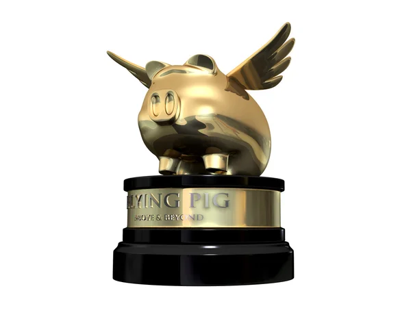 Quando Pigs Fly Trophy Award — Fotografia de Stock