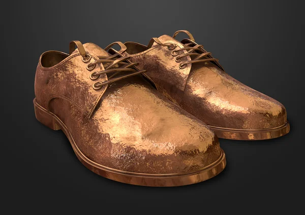 Bronzed Pair Of Shoes
