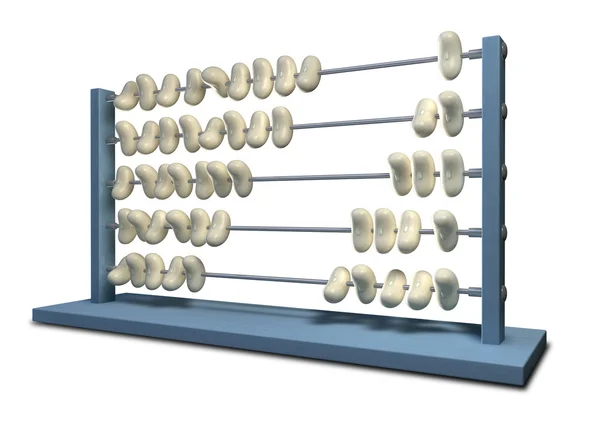 Fazole počítání abacus — Stock fotografie