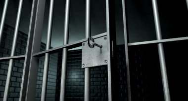 Jail Cell With Open Door clipart