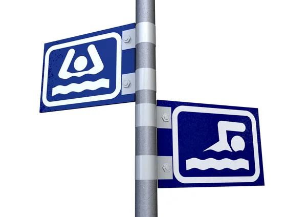 Lavabo ya da yüzme yön işaretleri — Stok fotoğraf