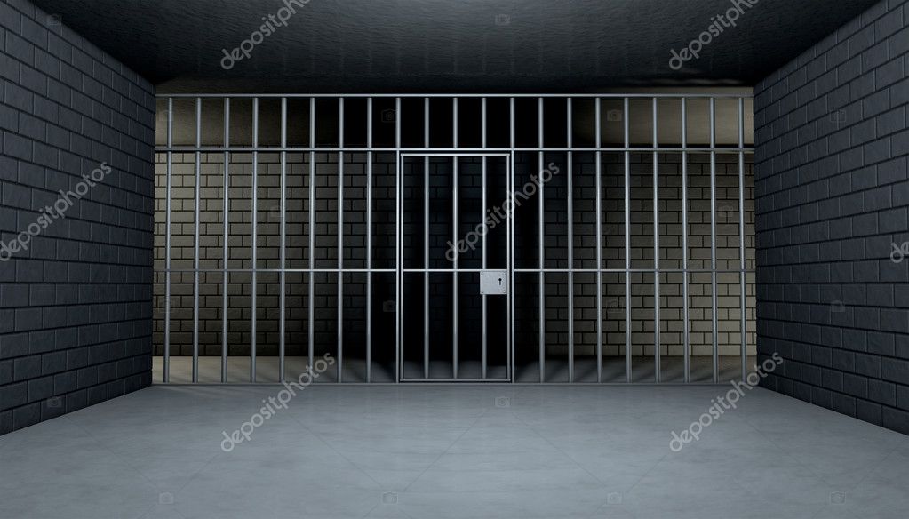 inside jail cell looking out