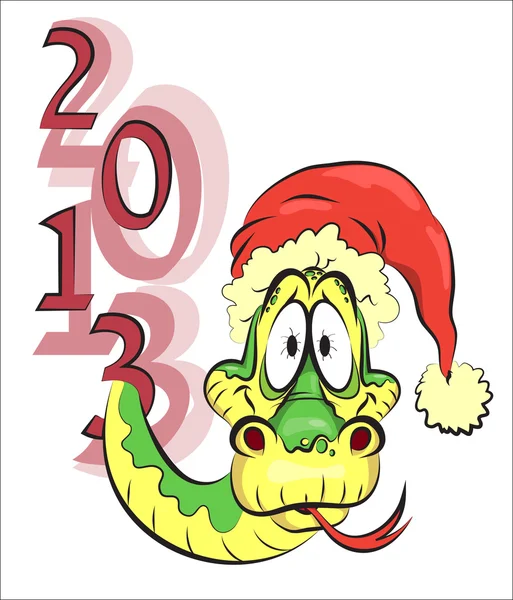 Yeni yıl yılan — Stok Vektör