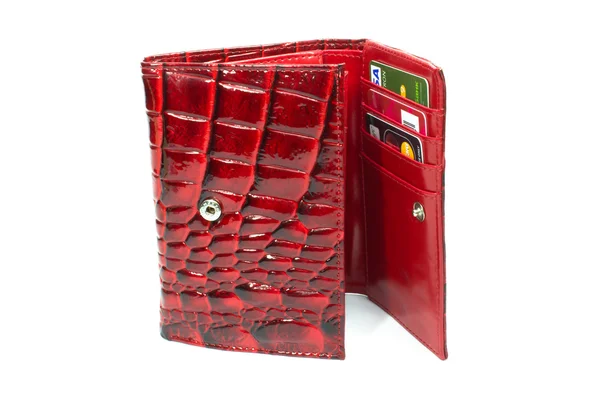 Красный кошелек — стоковое фото