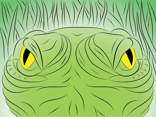 Main dessiner oeil d'alligator — Image vectorielle