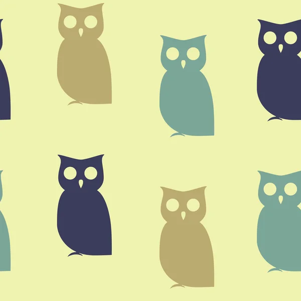 无缝的概念模式的猫头鹰 — 图库矢量图片