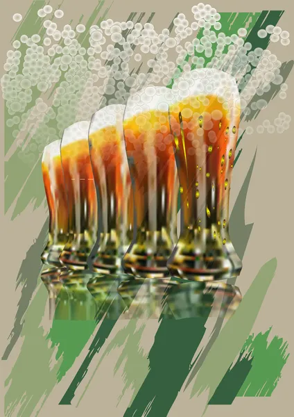 Mousse de bière — Image vectorielle