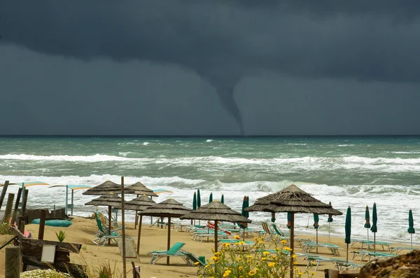 stock image Waterspout on the sea