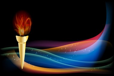 Abstract background - Olympic flame clipart